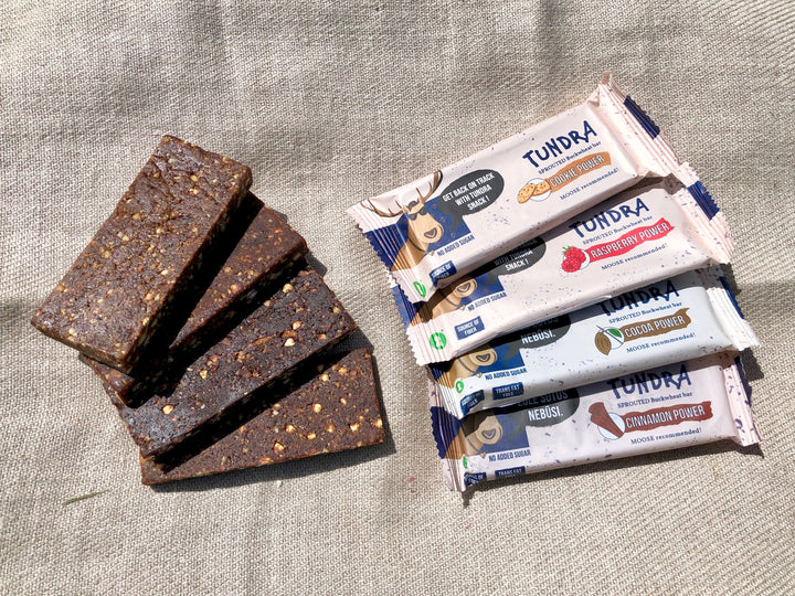 Sprouted Buckwheat Bars "Tundra" 4-Variety Set - 発芽そばの実バー「ツンドラ」4種類セット