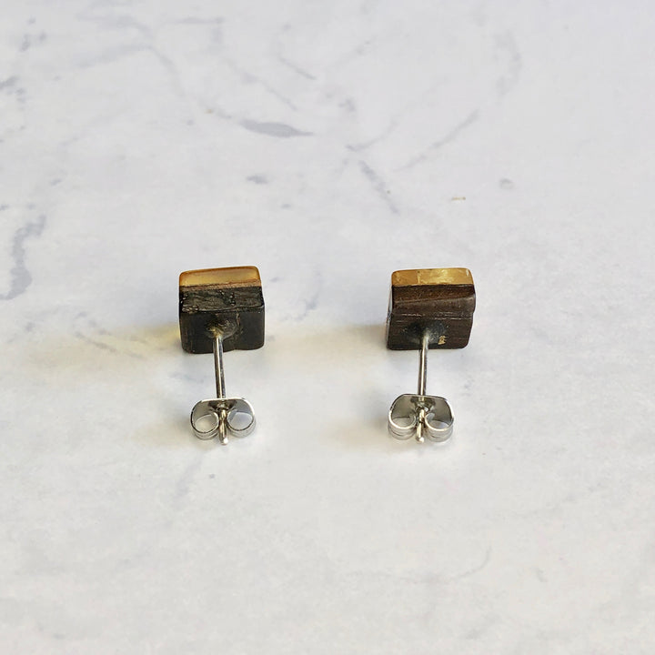 琥珀ピアス(バルティックアンバー):B-4