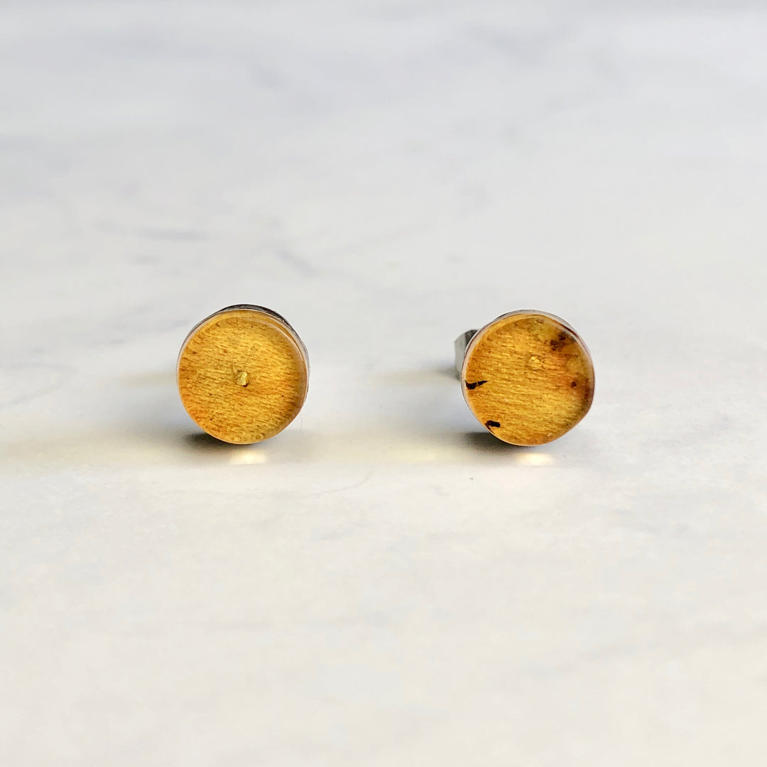 琥珀ピアス(バルティックアンバー):B-6