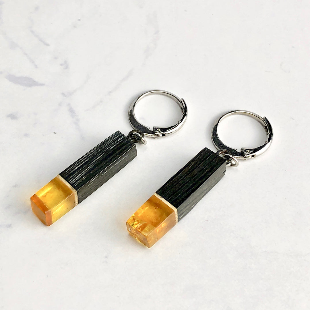 琥珀ピアス(バルティックアンバー):C-2