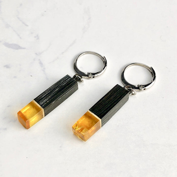 琥珀ピアス(バルティックアンバー):C-2