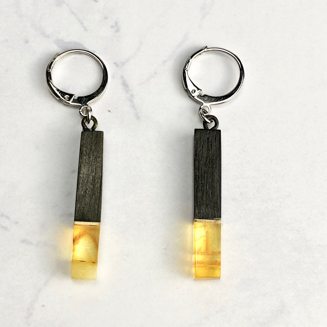 琥珀ピアス(バルティックアンバー):C-3