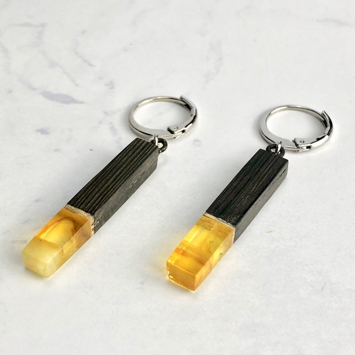 琥珀ピアス(バルティックアンバー):C-3