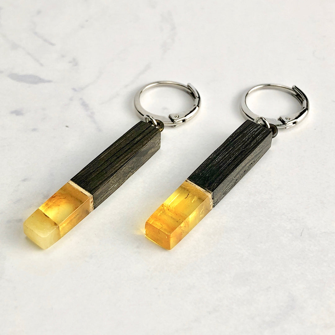 琥珀ピアス(バルティックアンバー):C-3