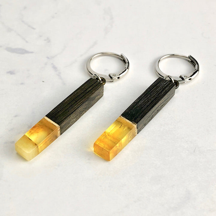 琥珀ピアス(バルティックアンバー):C-3