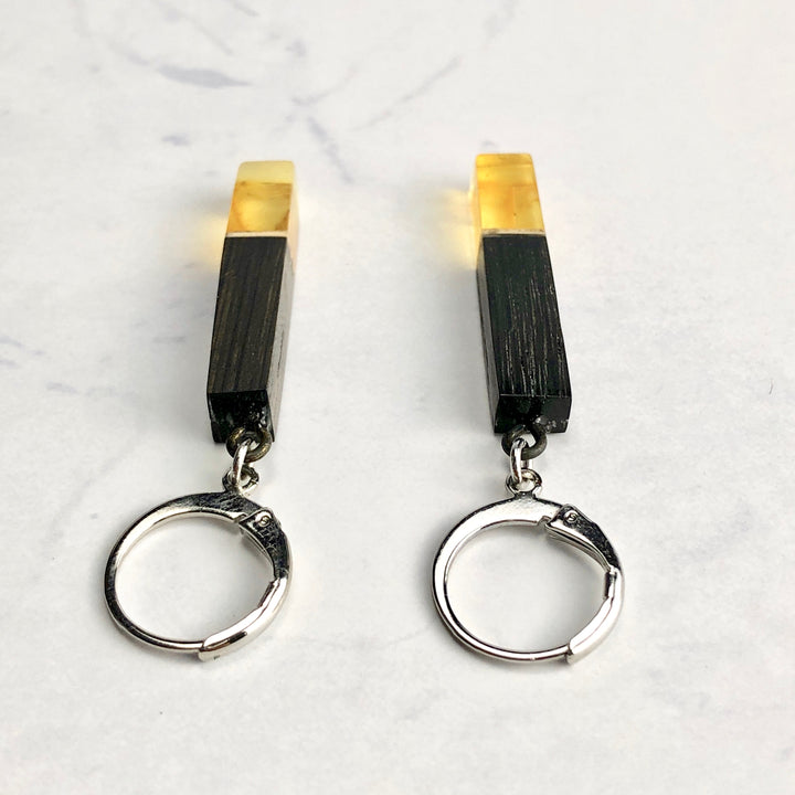 琥珀ピアス(バルティックアンバー):C-3