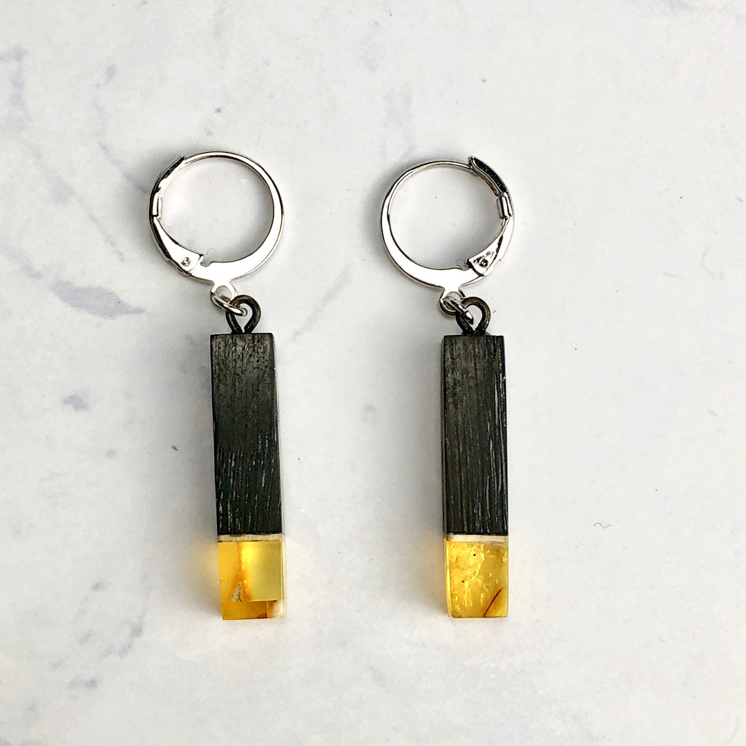 琥珀ピアス(バルティックアンバー):C-4