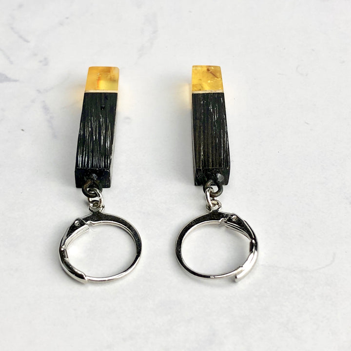 琥珀ピアス(バルティックアンバー):C-4