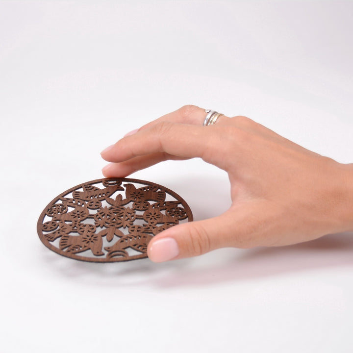 Etno Design フェルトコースター「Song of a Clary Sage(セージと小鳥)」