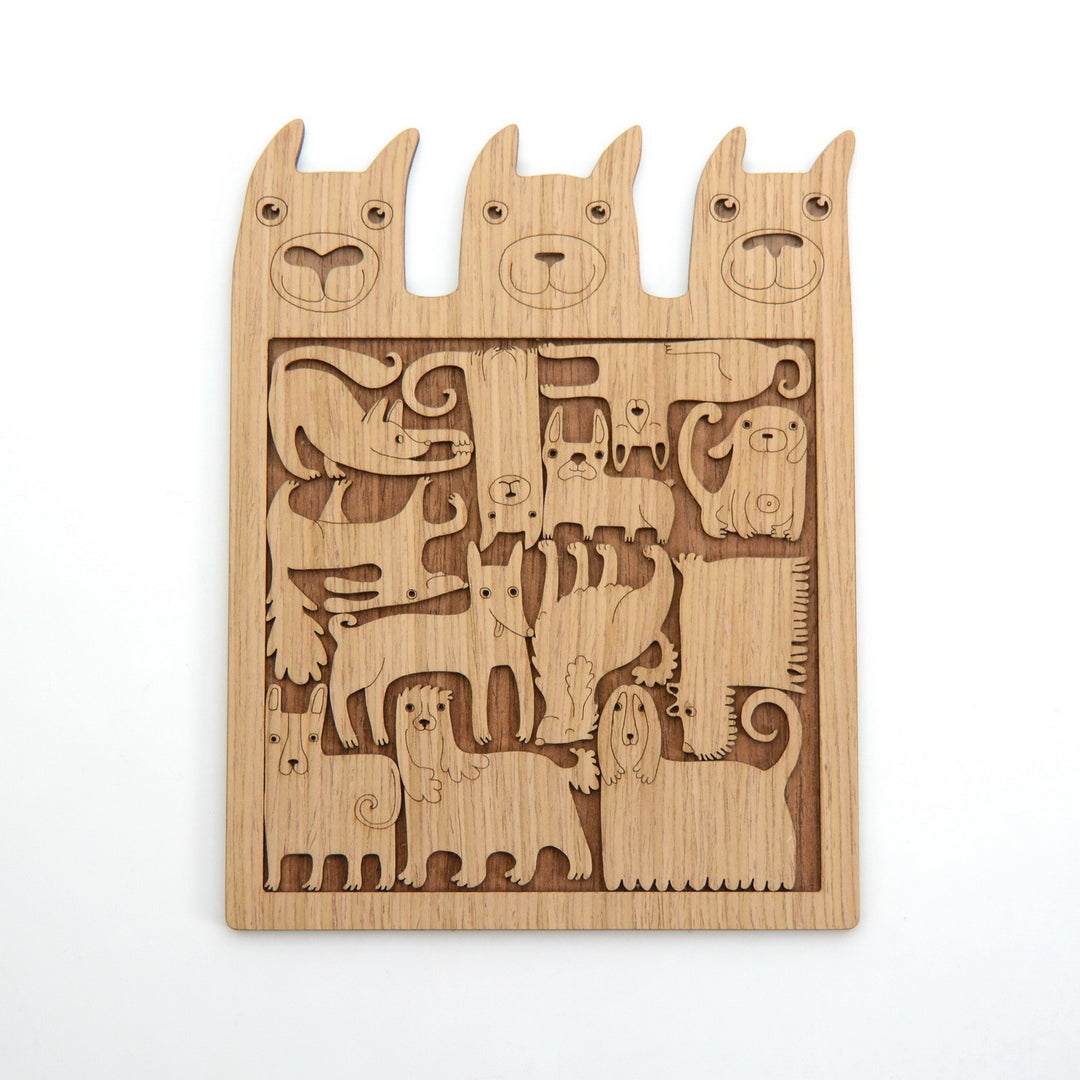 Etno Design 木製TWO-WAYパズル「Loving Dogs(イヌ)」