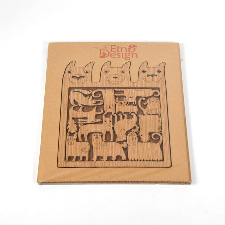 Etno Design 木製TWO-WAYパズル「Loving Dogs(イヌ)」