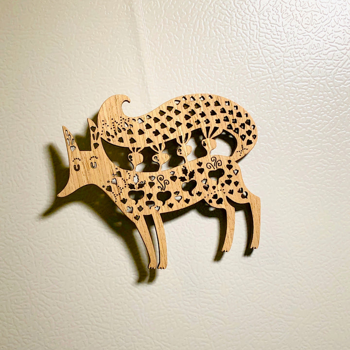 Etno Design 木製オーナメント「Fox with Beetroots Kaleda(キツネ)」