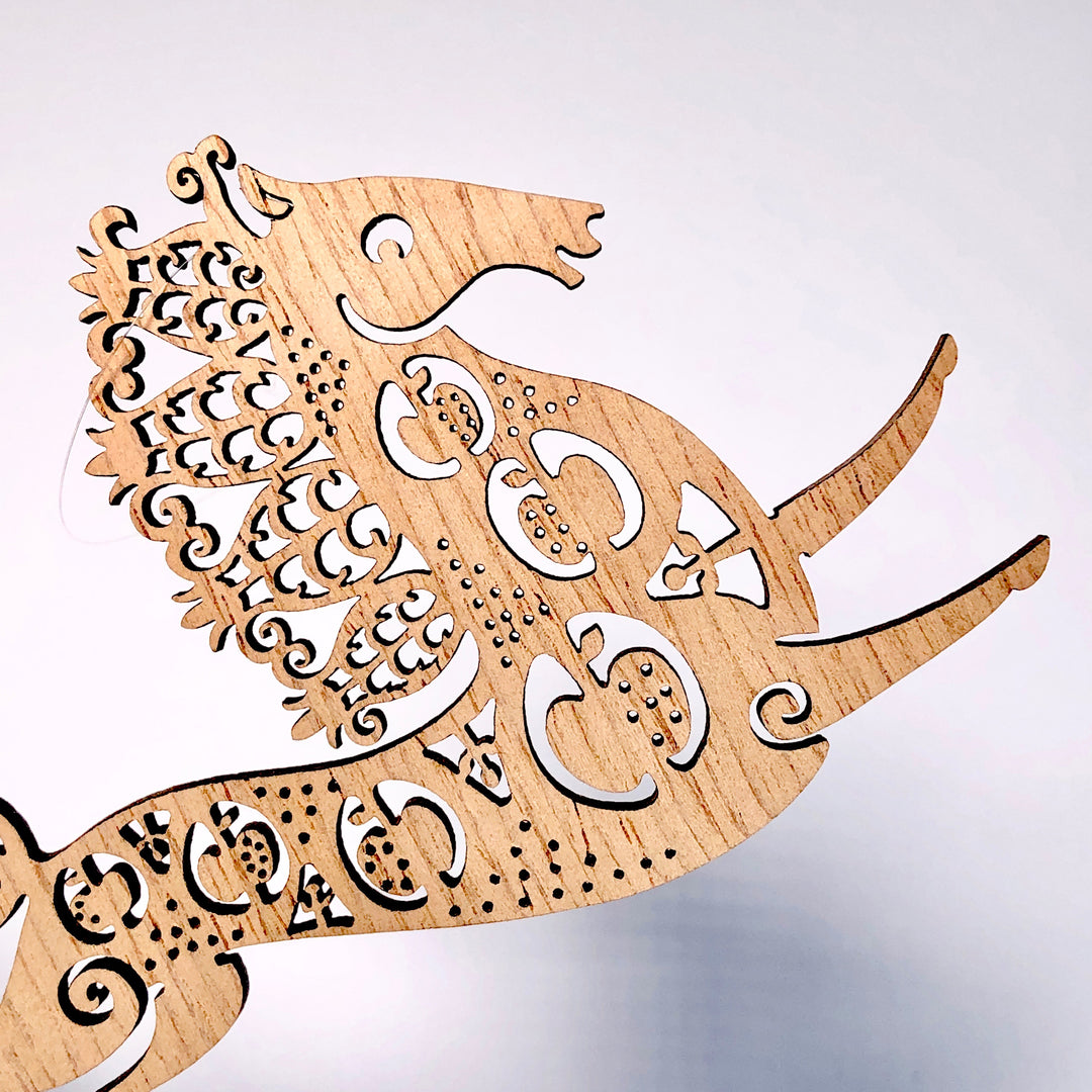 Etno Design 木製オーナメント「Snow Horse(ウマ)」