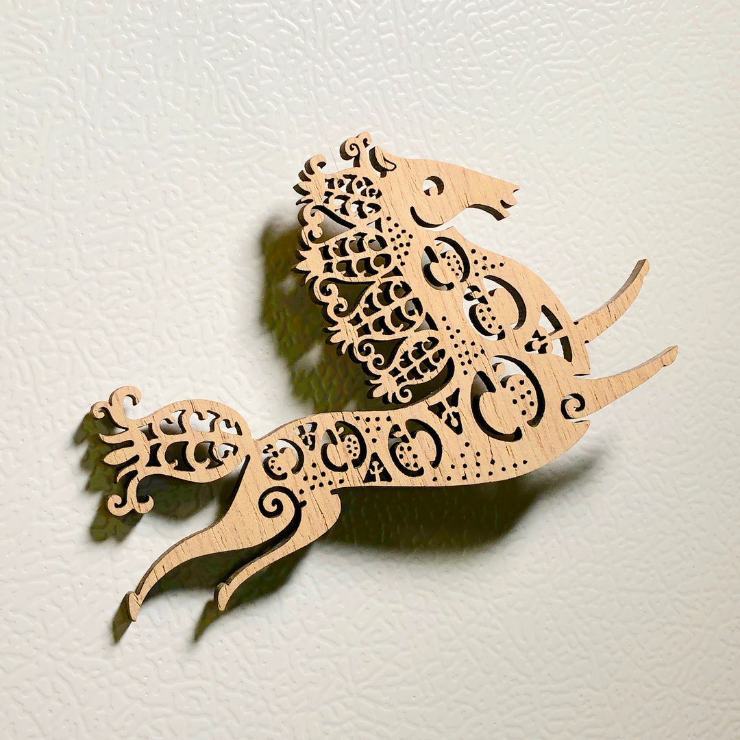 Etno Design 木製オーナメント「Snow Horse(ウマ)」