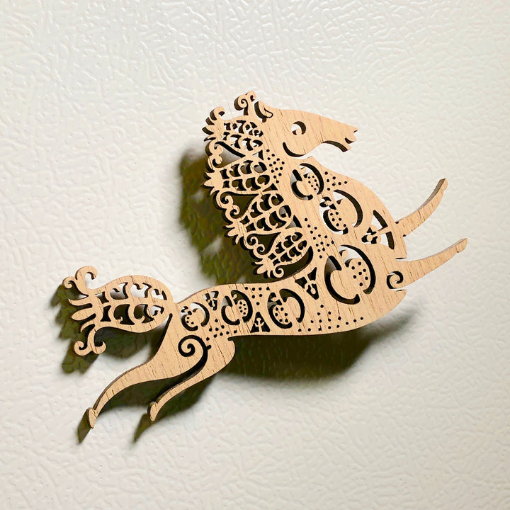 Etno Design 木製オーナメント「Snow Horse(ウマ)」