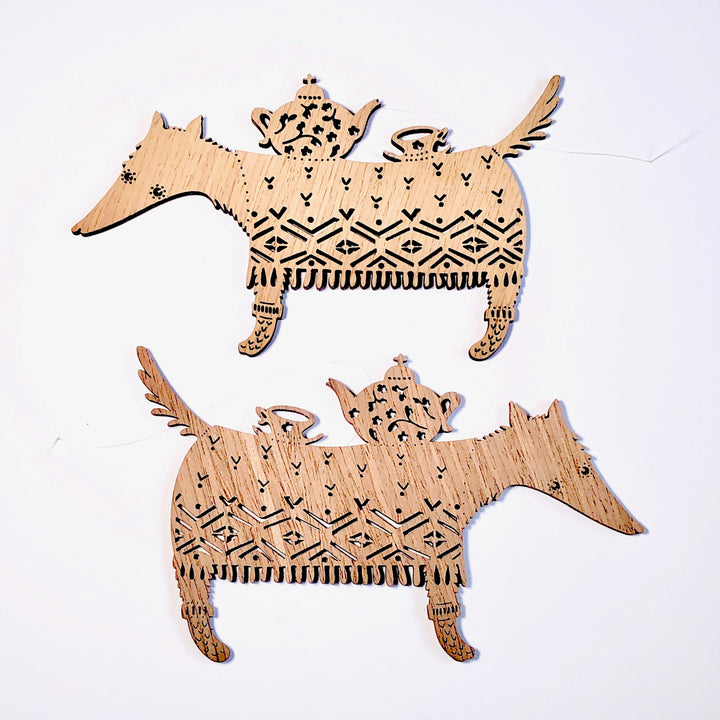 Etno Design 木製オーナメント「A Wolf of the Cloud (オオカミ)」