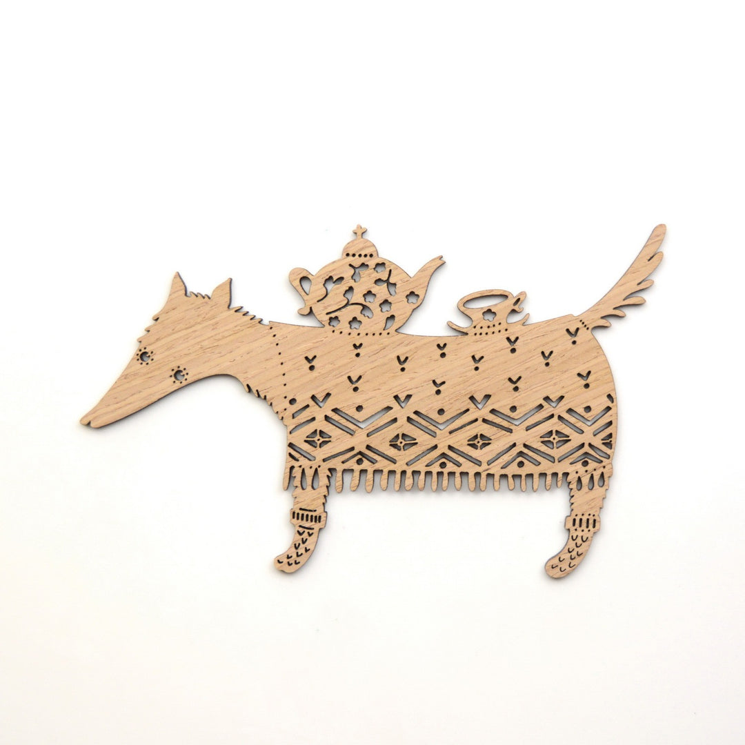 Etno Design 木製オーナメント「A Wolf of the Cloud (オオカミ)」