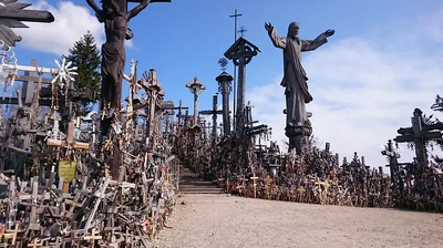 A hill created by 100,000 crosses