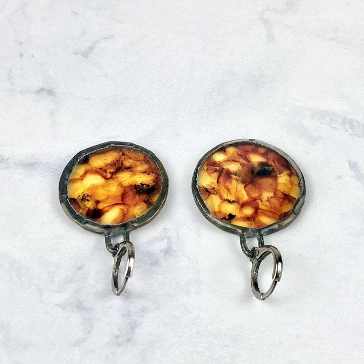 Amber earrings (Baltic amber): E-2