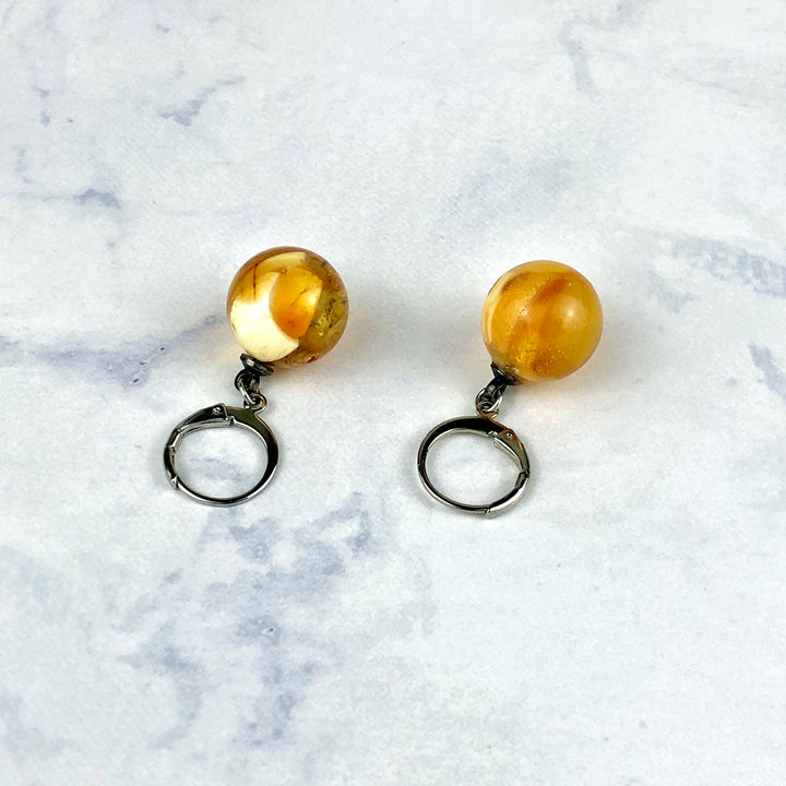 Amber earrings (Baltic amber): E-3