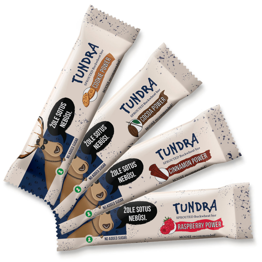 Sprouted Buckwheat Bars "Tundra" 4-Variety Set - 発芽そばの実バー「ツンドラ」４種類セット
