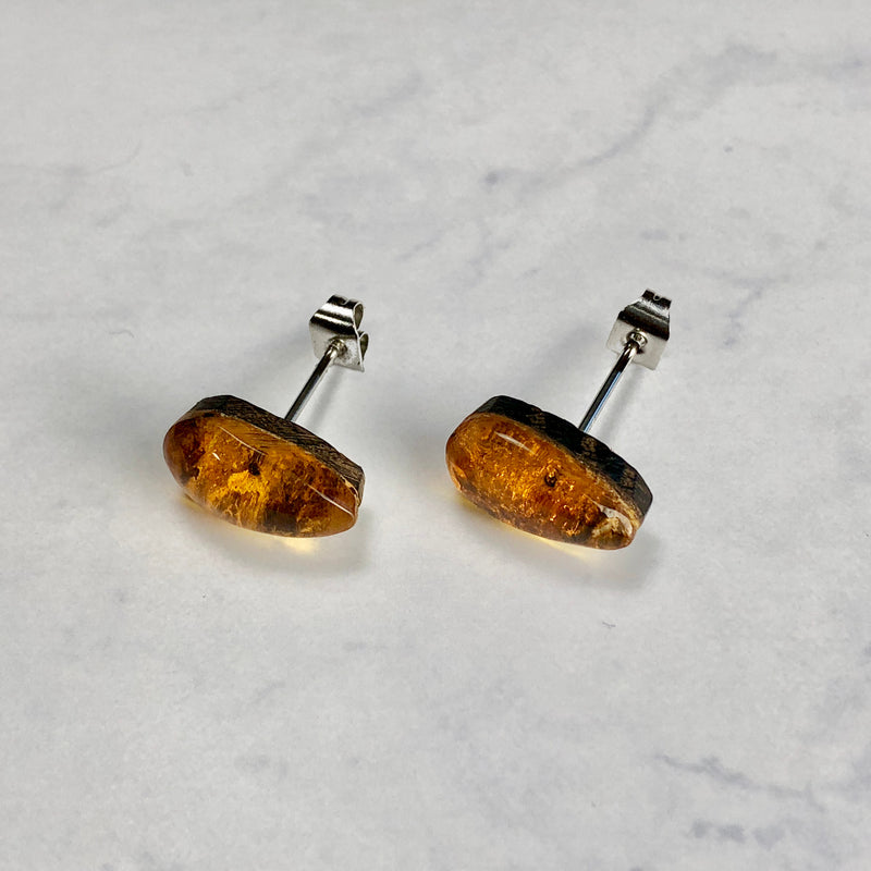 Amber Earrings (Baltic Amber): A-1