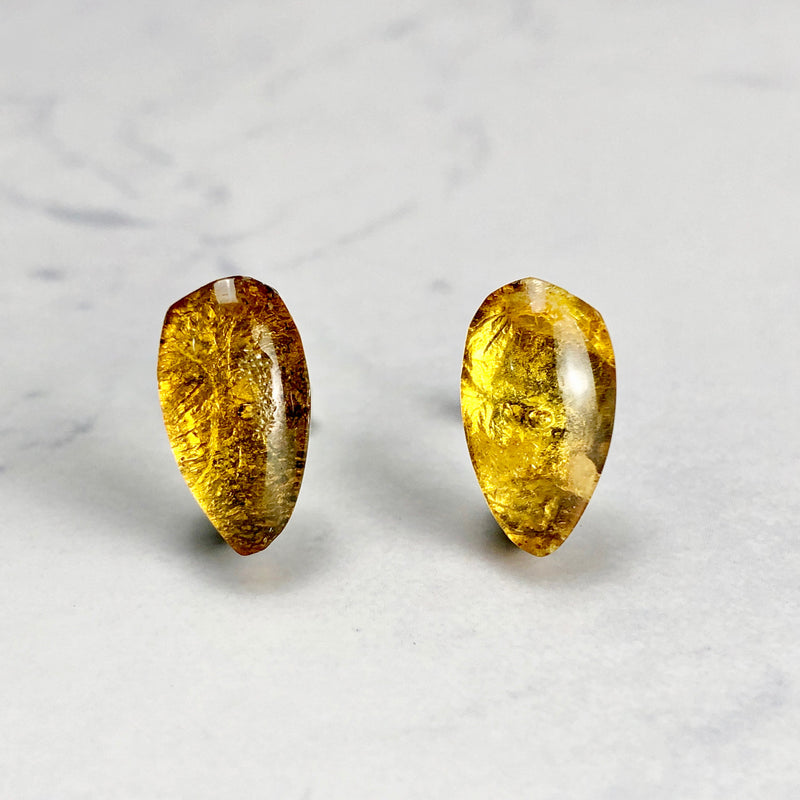 Amber Earrings (Baltic Amber): A-2