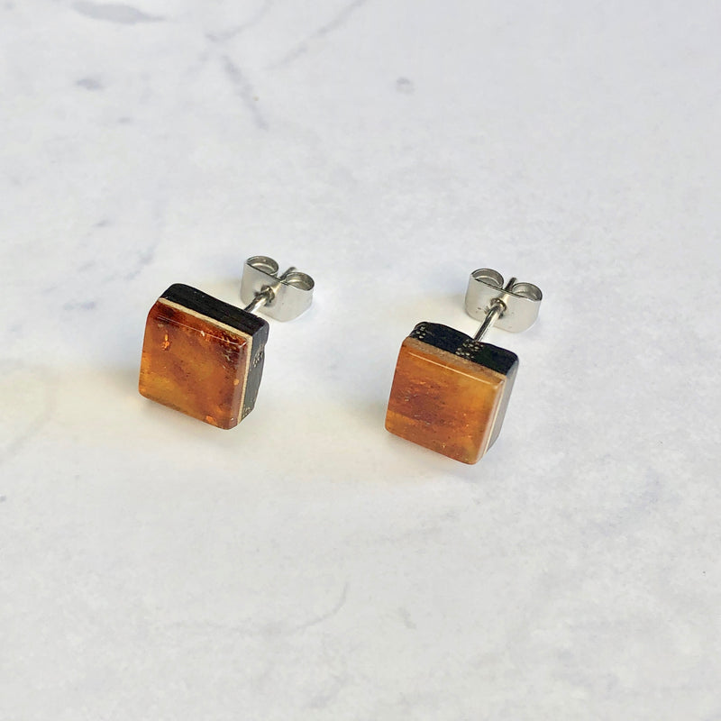 Amber Earrings (Baltic Amber): B-2