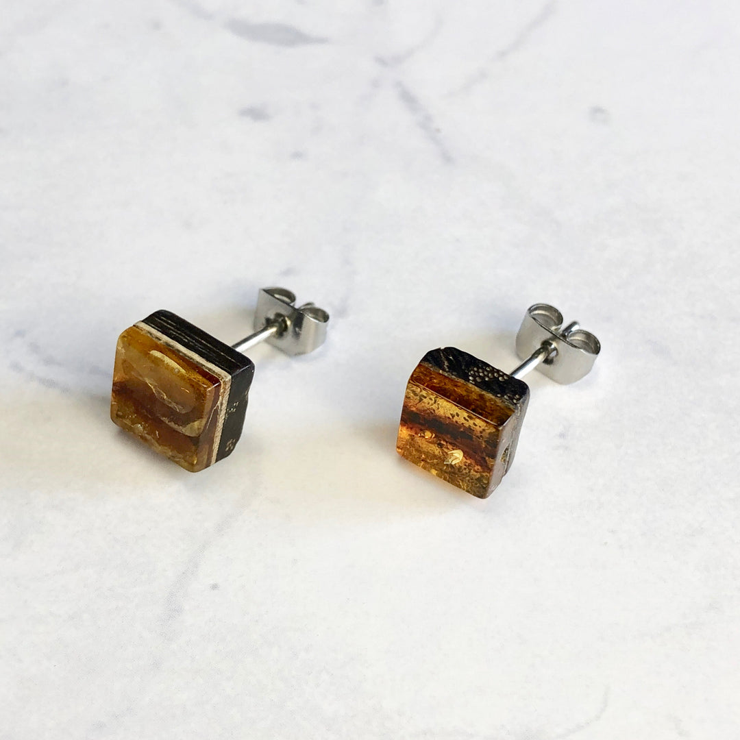 Amber Earrings (Baltic Amber): B-3