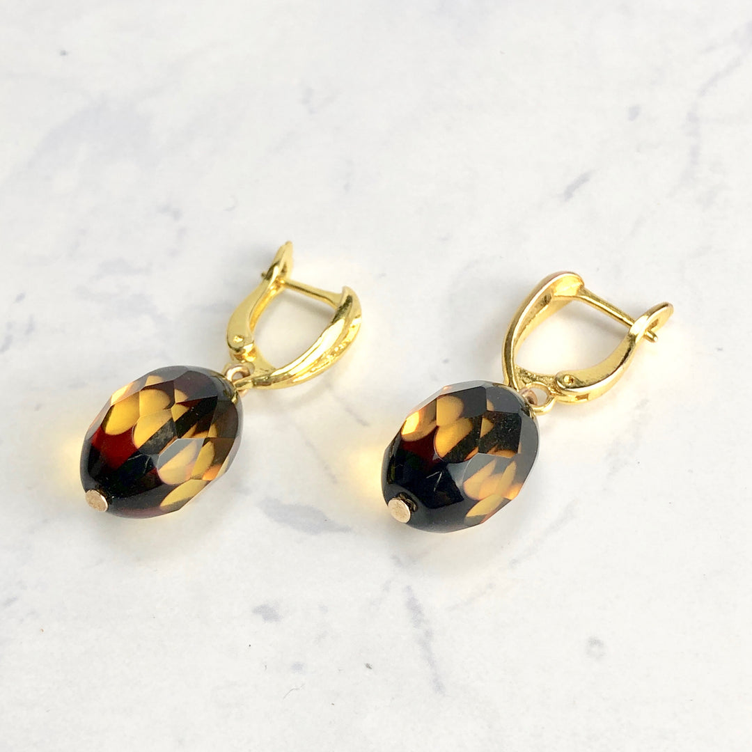 Amber Earrings (Baltic Amber): E-1