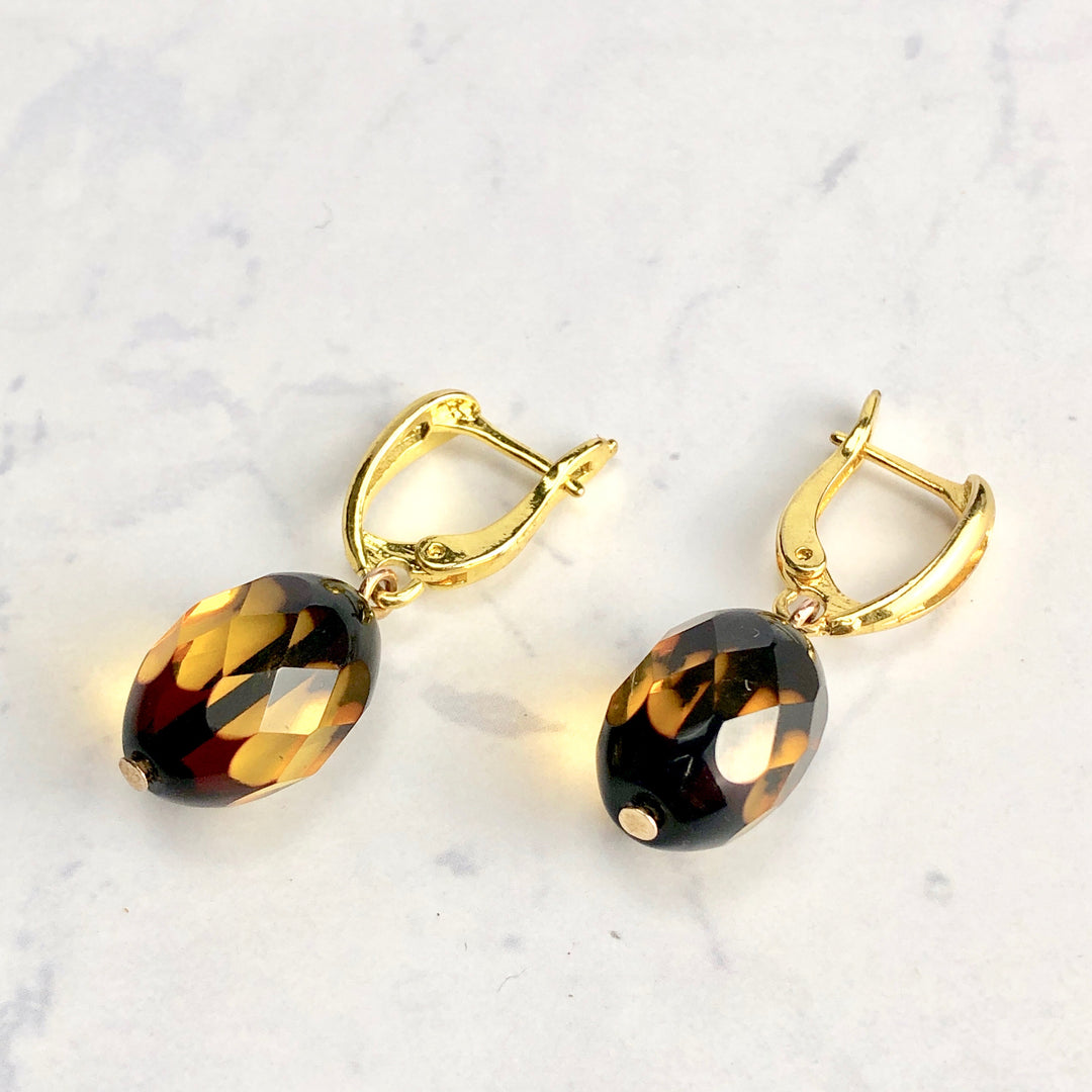 Amber Earrings (Baltic Amber): E-1