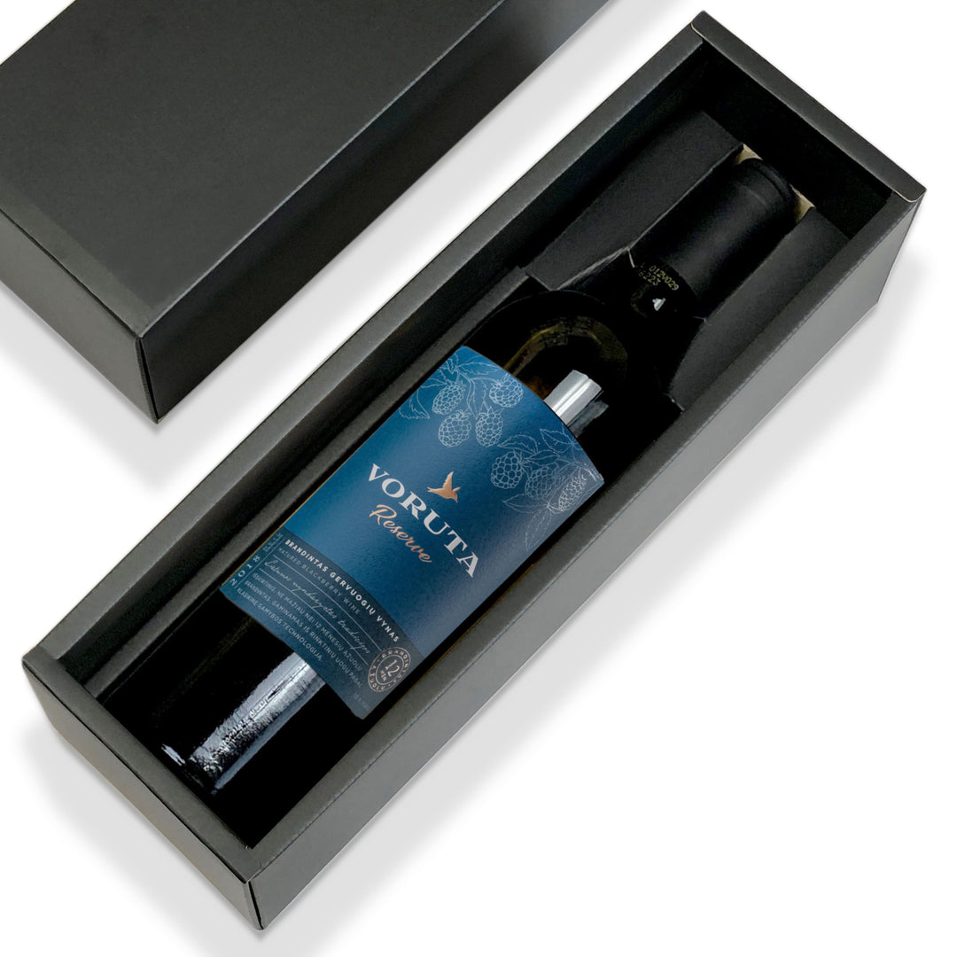 Gift: Voruta Blackberry Reserve Fruit Wine Single Bottle Box - ギフト：フルーツワイン「ヴォルタ・ブラックベリー・レゼルヴ」１本箱