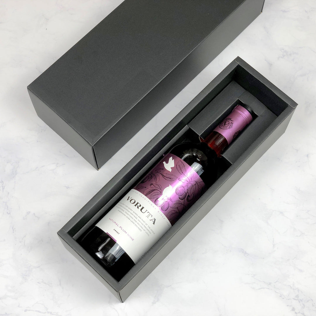 Gift: Voruta Plum Fruit Wine Single Bottle Box - ギフト：フルーツワイン「ヴォルタ・プラム」１本箱