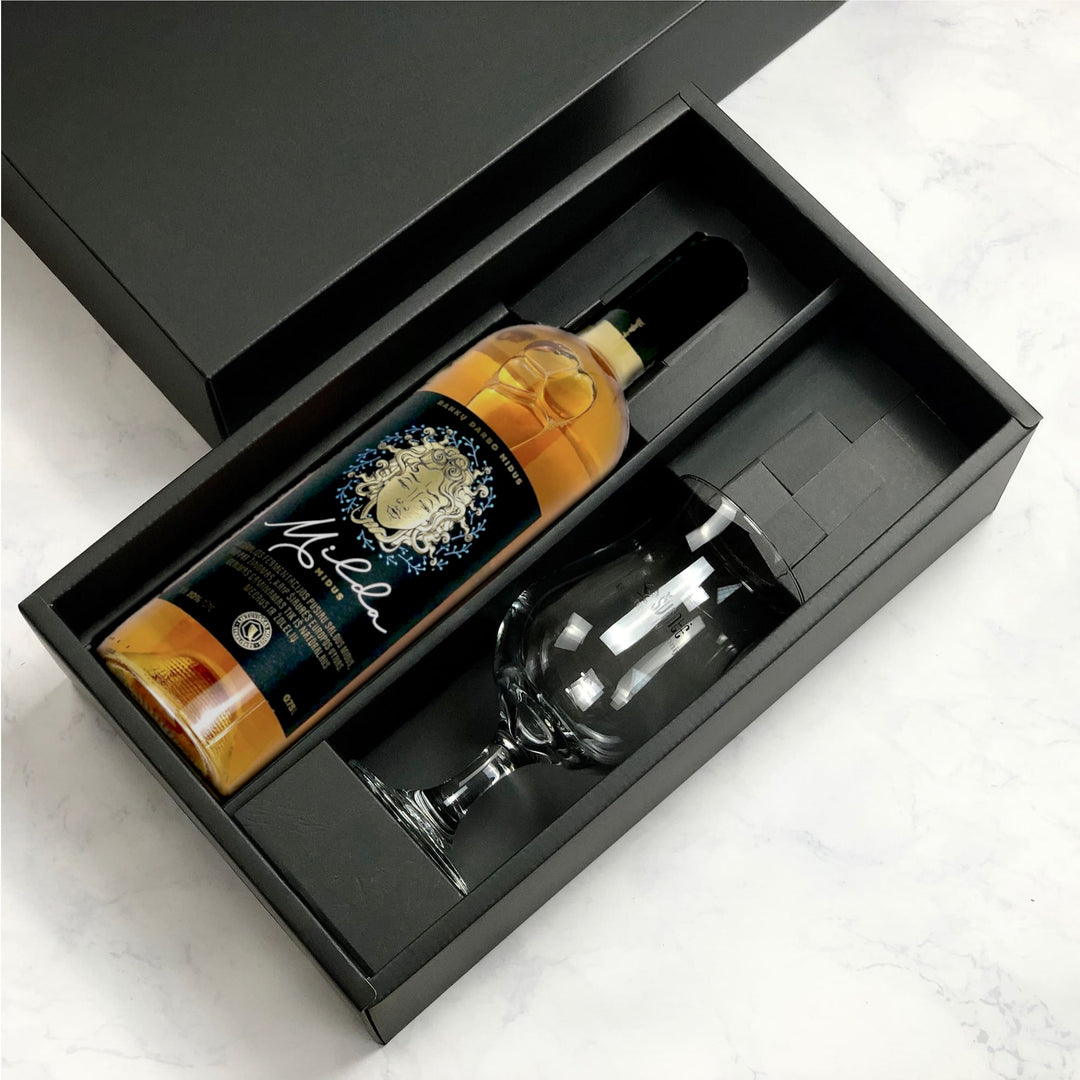 Gift: Milda Mead & Branded Goblet Box Set - ギフト：ミード「ミルダ」＆ロゴ入りゴブレット２本箱