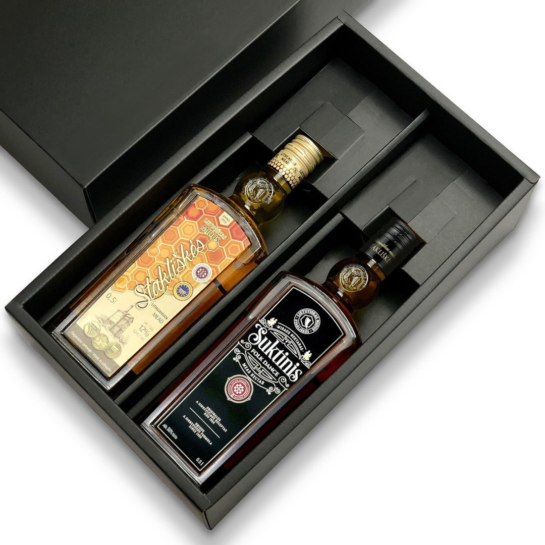 Gift: Stakliškės Mead & Suktinis Mead Nectar Two-Bottle Box - ギフト：ミード＆ミードネクター２本箱（スタクリシュケス＆スクティニス）