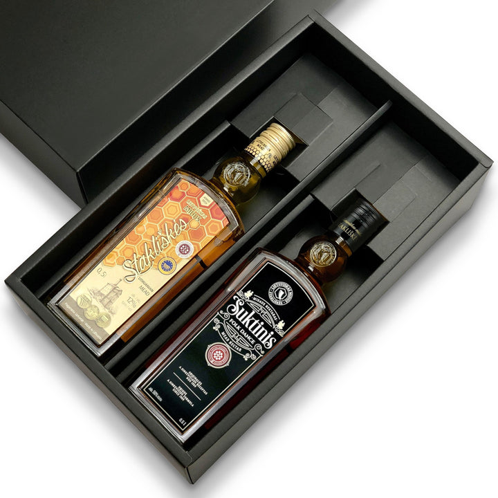 Gift: Stakliškės Mead & Suktinis Mead Nectar Two-Bottle Box - ギフト：ミード＆ミードネクター２本箱（スタクリシュケス＆スクティニス）