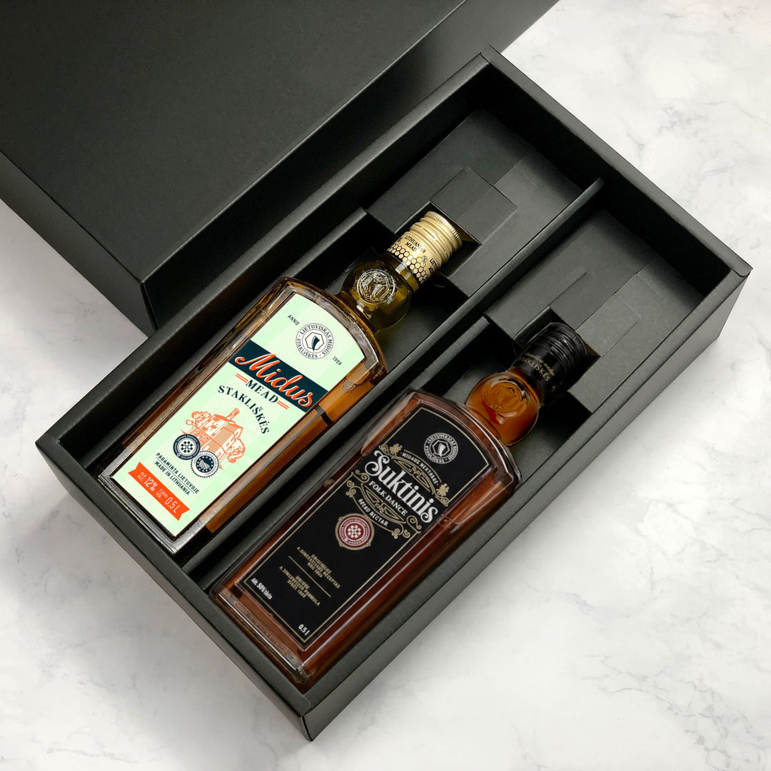 Gift: Stakliškės Mead & Suktinis Mead Nectar Two-Bottle Box - ギフト：ミード＆ミードネクター２本箱（スタクリシュケス＆スクティニス）