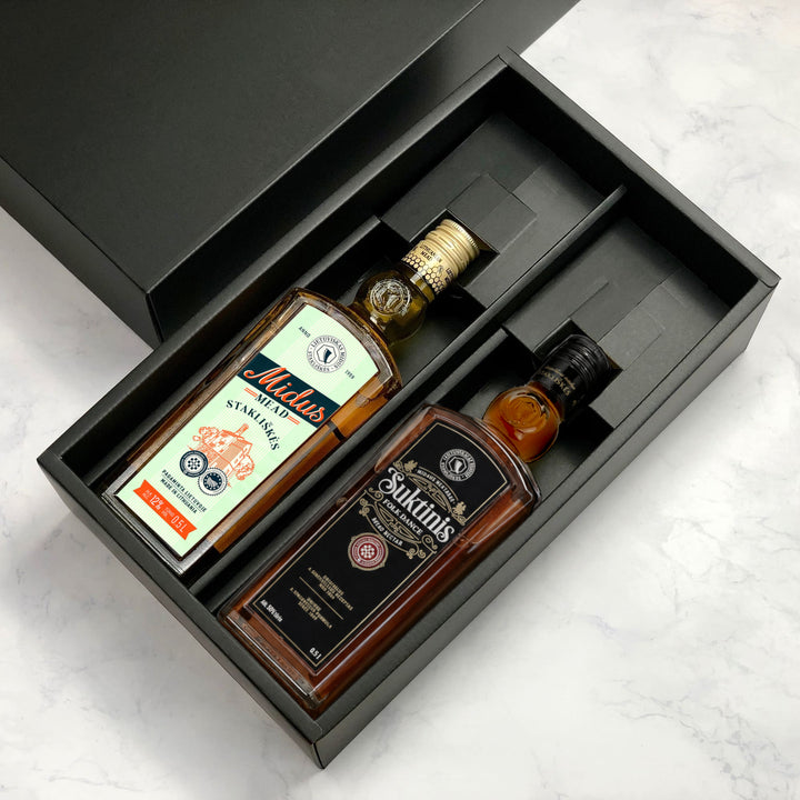 Gift: Stakliškės Mead & Suktinis Mead Nectar Two-Bottle Box - ギフト：ミード＆ミードネクター２本箱（スタクリシュケス＆スクティニス）