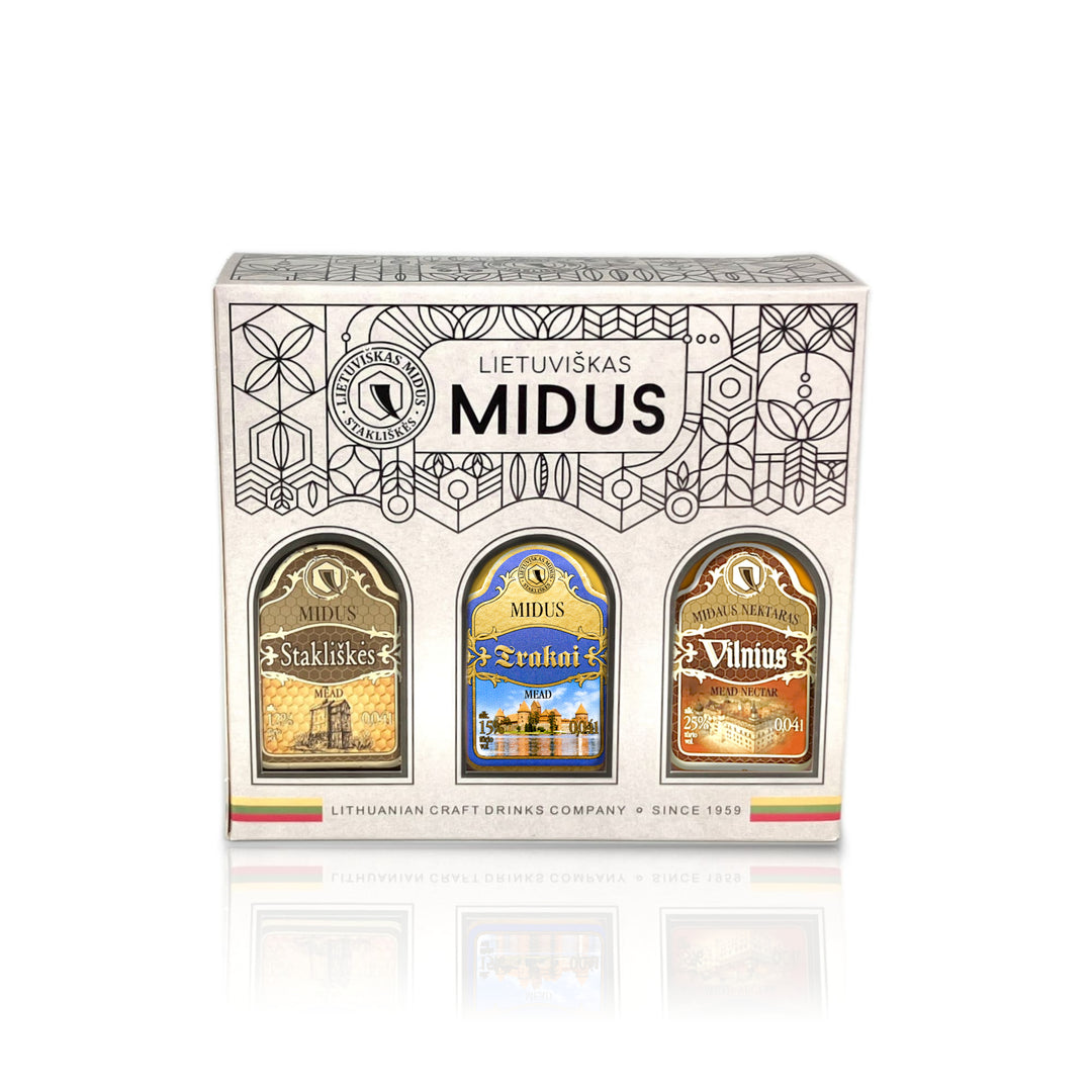 Gift Boxed Miniature Bottle Set: Mead 12% / 15% & Mead Nectar 25% (6 Bottles) - ミード12%/15%＆ミードネクター25% ミニチュアボトル６本 ギフトボックスセット