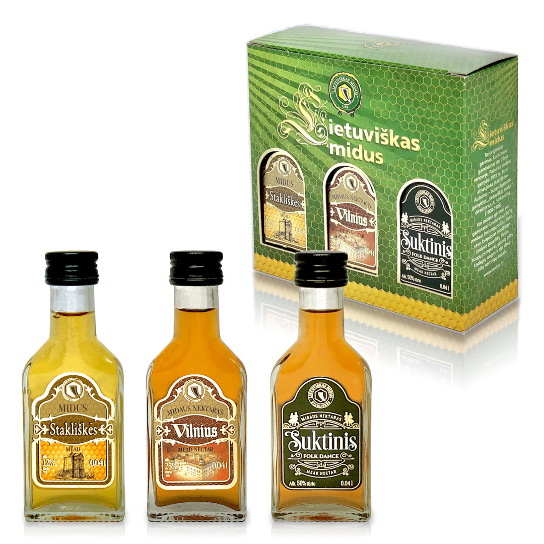 Gift Boxed Miniature Bottle Set: Mead & Mead Nectar (6 Bottles) - ミード＆ミードネクター ミニチュアボトル６本 ギフトボックスセット