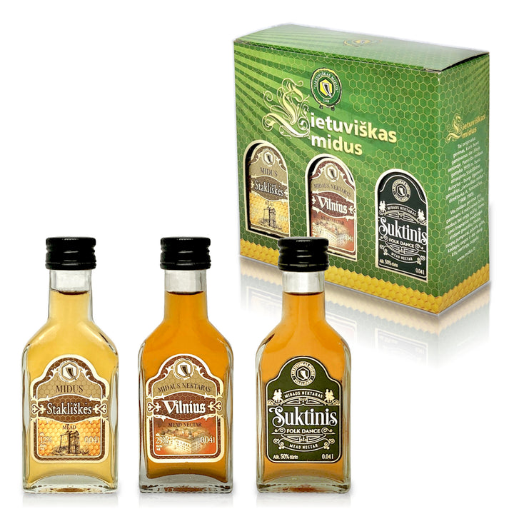 Gift Boxed Miniature Bottle Set: Mead & Mead Nectar (6 Bottles) - ミード＆ミードネクター ミニチュアボトル６本 ギフトボックスセット