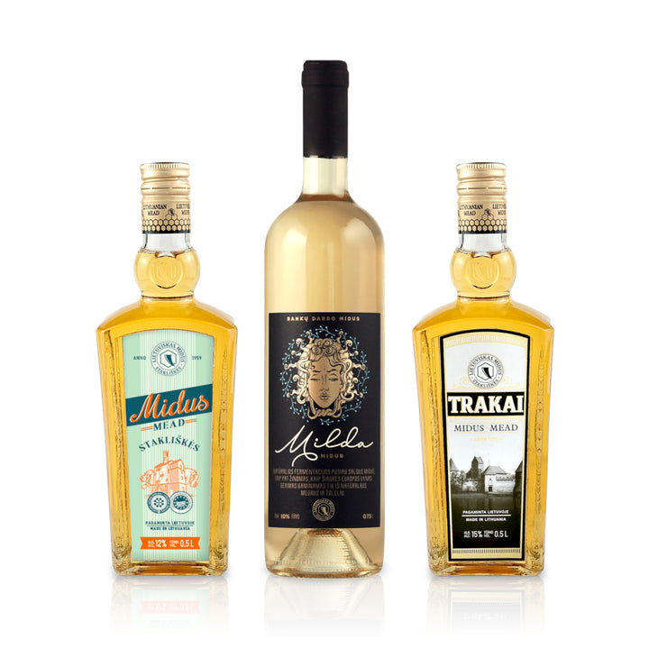 Assorted set: 3 Brands of Mead - はちみつ酒「ミード」3種類セット
