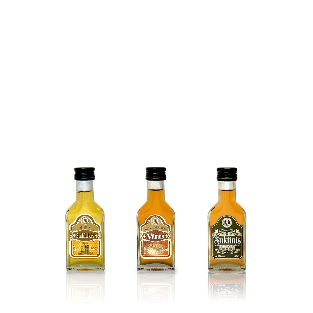 Miniature Set: Mead & Mead Nectar (3 Bottles) - はちみつ酒「ミード＆ミードネクター」ミニチュアボトル３本セット