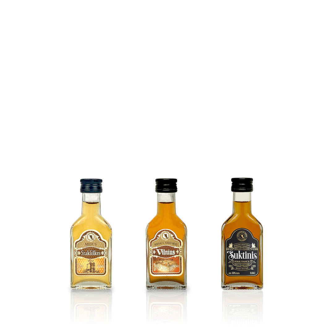 Miniature Set: Mead & Mead Nectar (3 Bottles) - はちみつ酒「ミード＆ミードネクター」ミニチュアボトル３本セット