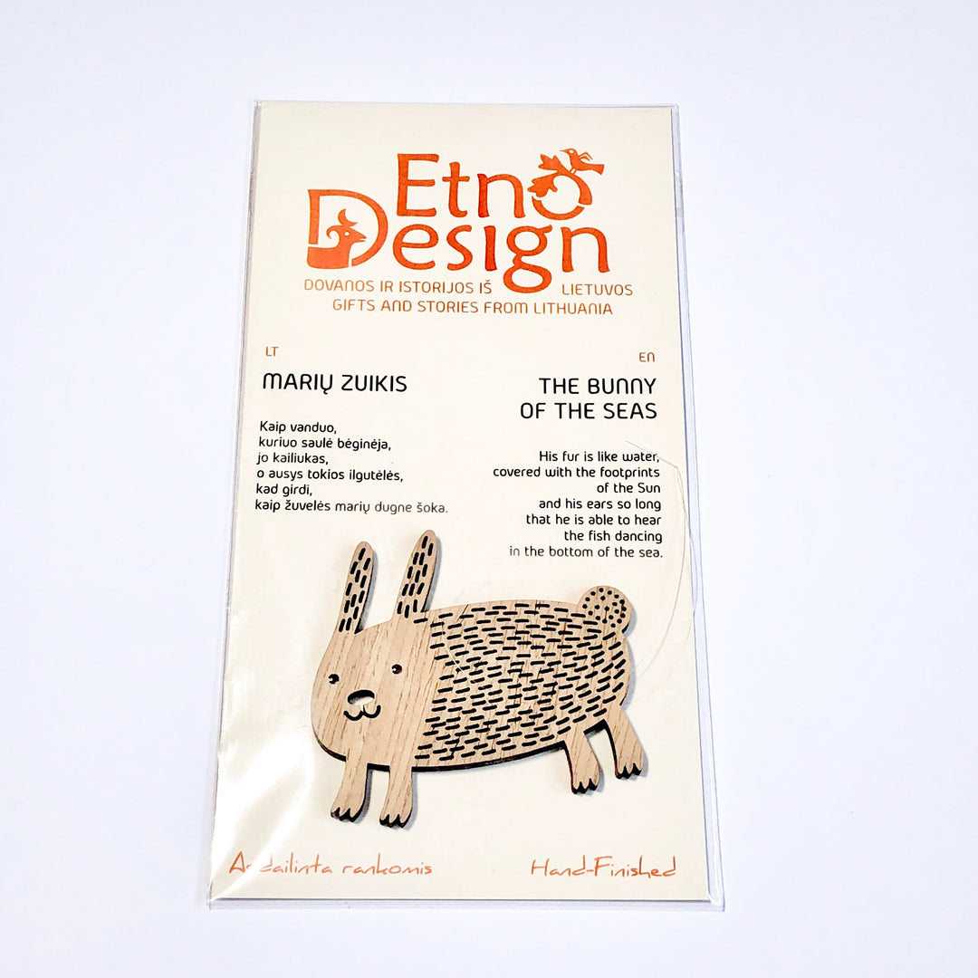 Etno Design 木製オーナメント「BUNNY OF THE SEAS（海の子ウサギ）」
